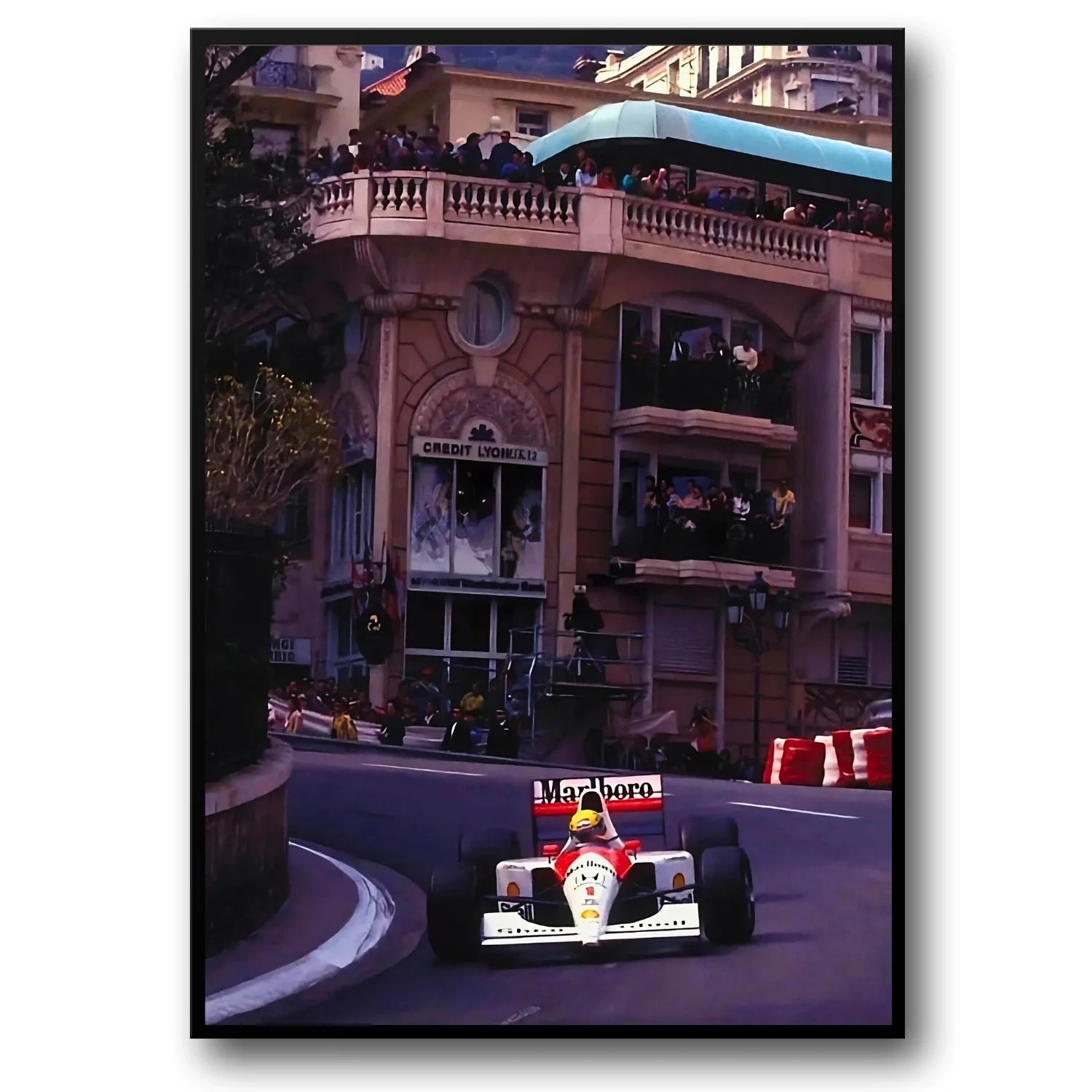Monaco Formula 1 | Vintage Grand Prix Poster | Ayrton Senna | McLaren MP4/8 | Muurdecoratie Racing | 1993