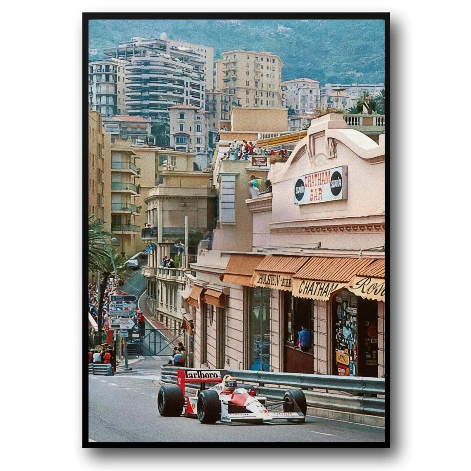 Monaco Grand Prix Poster | Wanddecoratie | Racing Legends | Ayrton Senna & Alain Prost | Mclaren F1 | Muurdecoratie