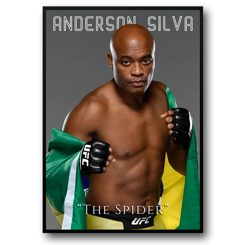 The Spider' Anderson Silva | UFC Muurdecoratie | MMA Legende | Wanddecoratie | Posters | Schilderijen