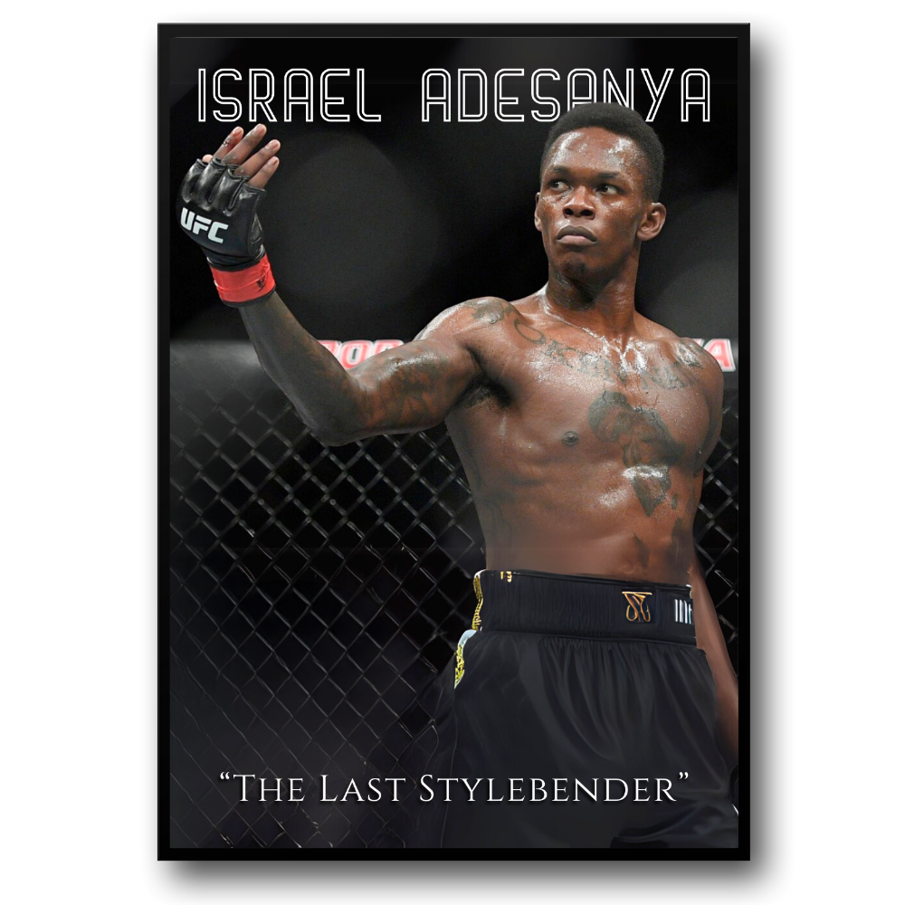 The Last Stylebender' Israel Adesanya | Muurdecoratie MMA Kampioen | Wanddecoratie UFC Poster