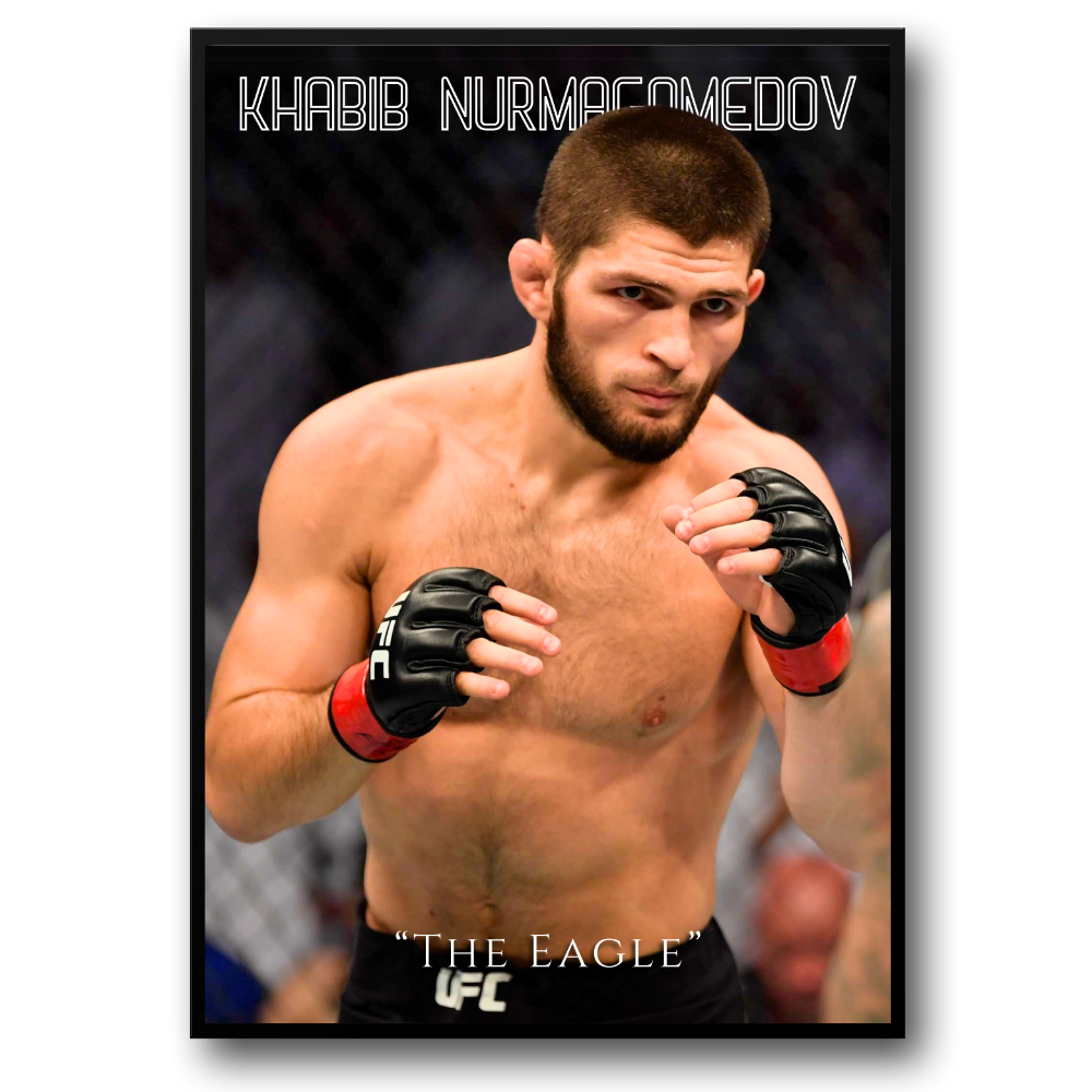 Khabib Nurmagomedov "The Eagle" Poster | MMA Kampioen Wanddecoratie | Muurdecoratie | UFC Kunst