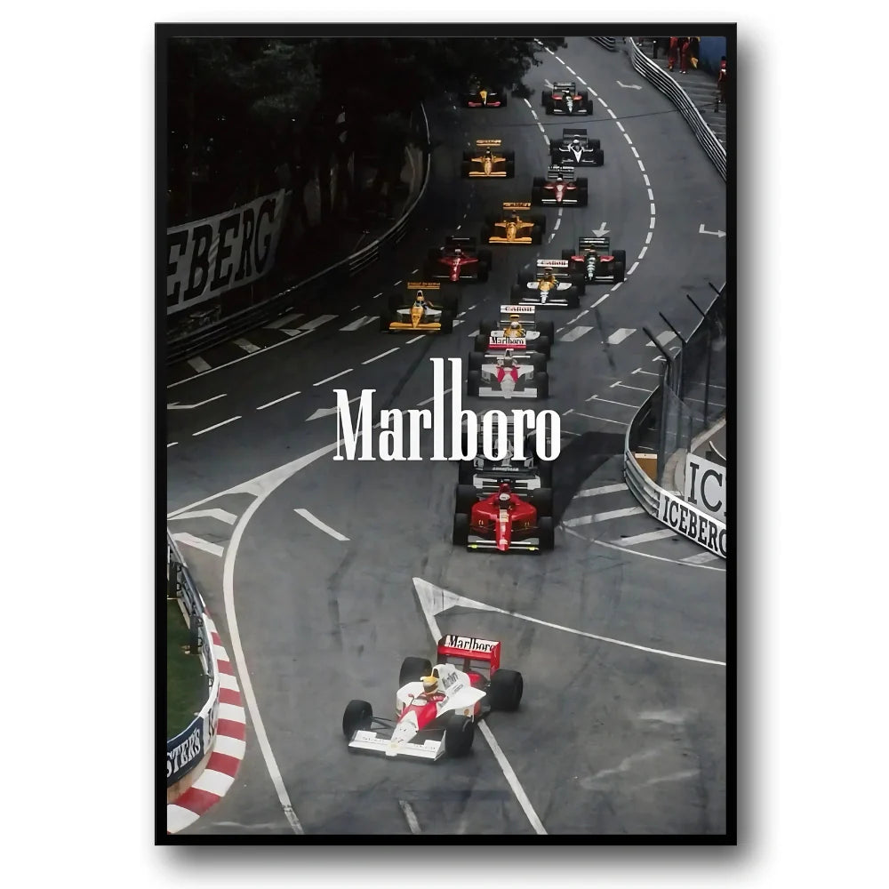 Vintage Formula 1 | Monaco Grand Prix | Ayrton Senna Muurdecoratie | McLaren MP4/7A Wanddecoratie | Posters 1992
