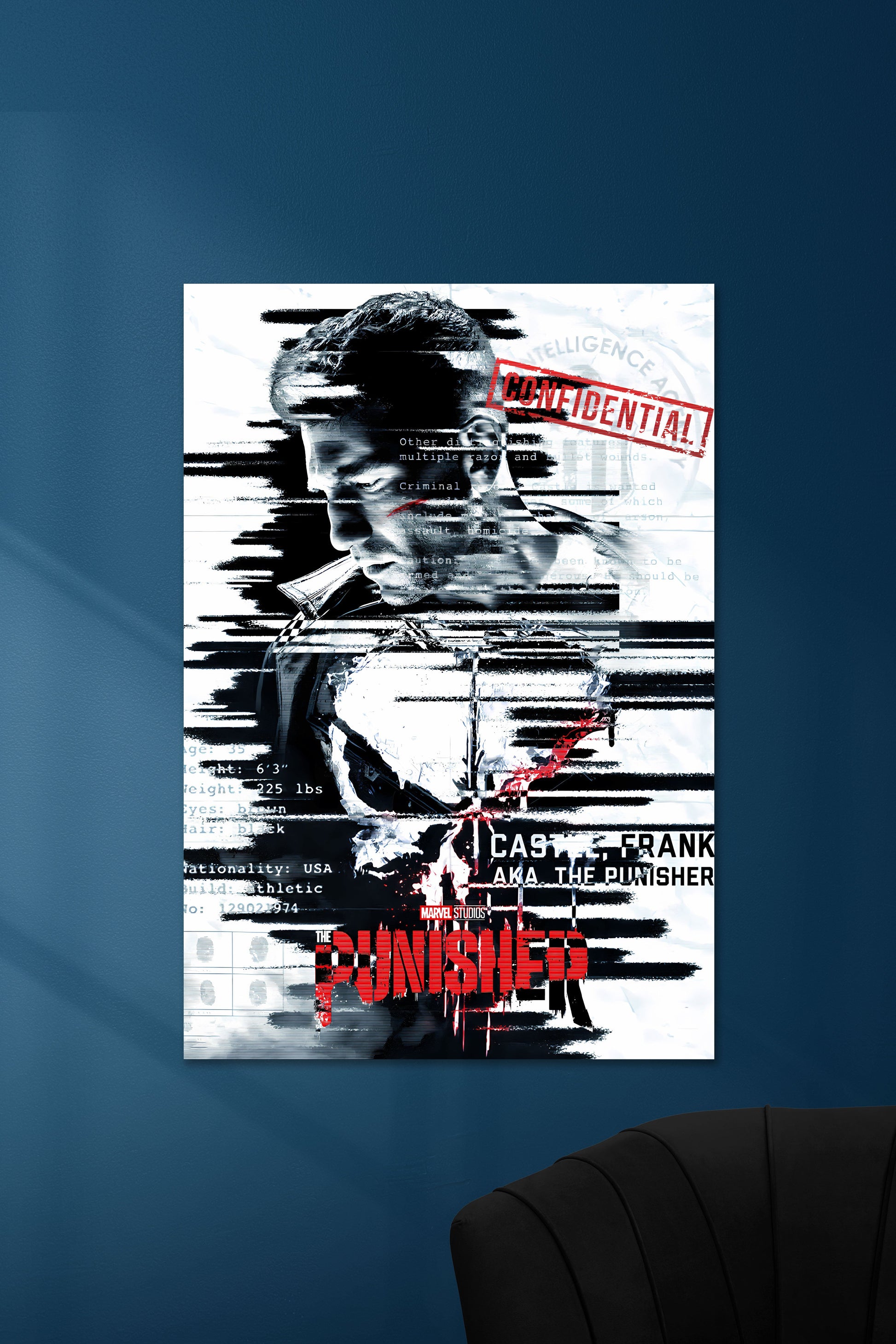 Punisher muurdecoratie | Movie Poster wanddecoratie | MCU kunst | Posters voor de muur