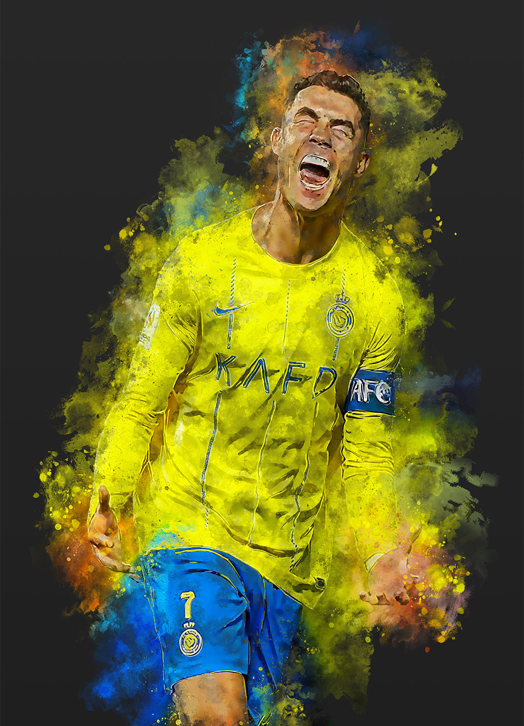 Cristiano Ronaldo Poster | Muurdecoratie | Wanddecoratie | Voetbal Kunst | Sport Posters | Schilderijen