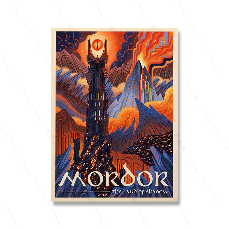 Mordor, The Land of Shadow | Wanddecoratie | Fiery Spires & Dark Fortresses | Posters | Muurdecoratie