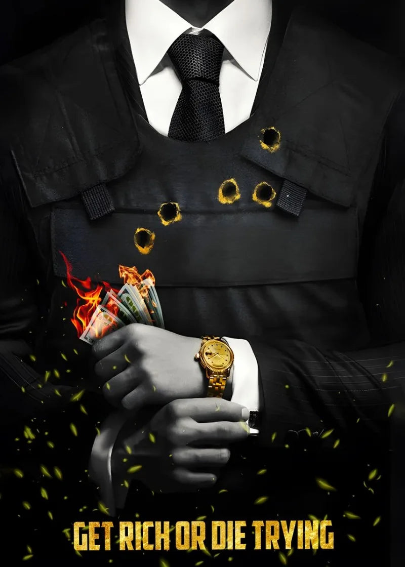 Get Rich or Die Trying Posters | Muurdecoratie | Motivatie Wanddecoratie | Home Decor Schilderijen