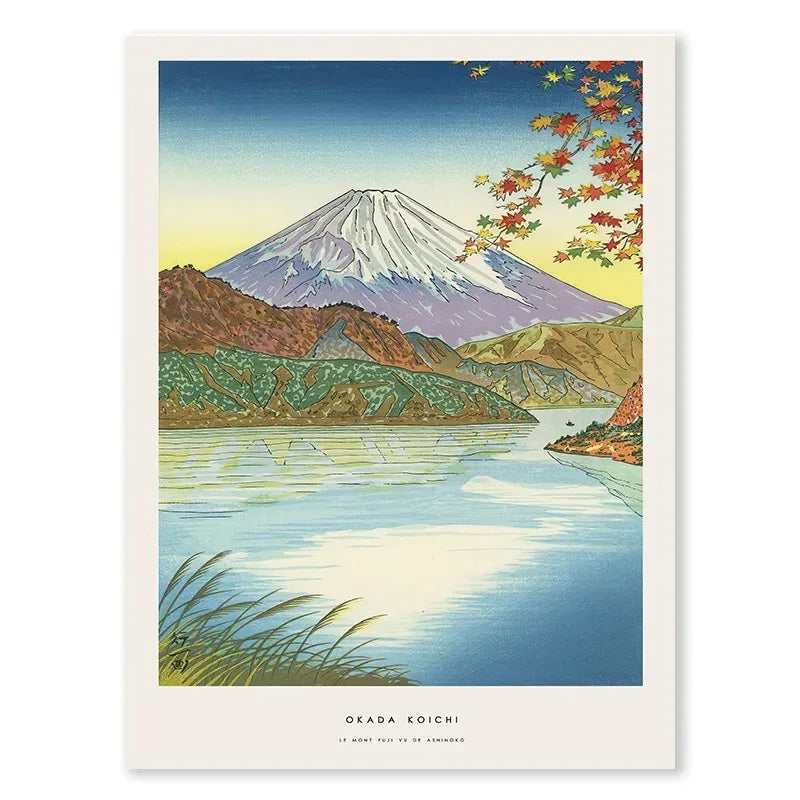 Mount Fuji from Akinoho | Muurdecoratie wanddecoratie | Ukiyo-e Japanse kunst van Koichi Okada