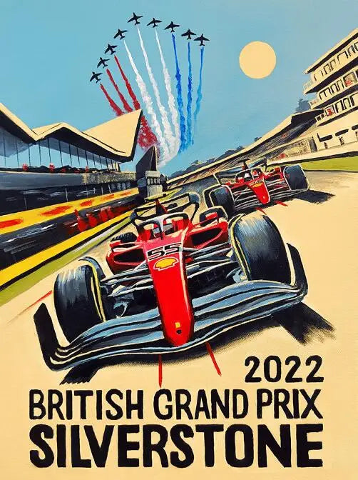Silverstone British Grand Prix 2022 | Motorsport Poster | Formule 1 Kunst | Muurdecoratie Rennen Fans | Posters Decoratie