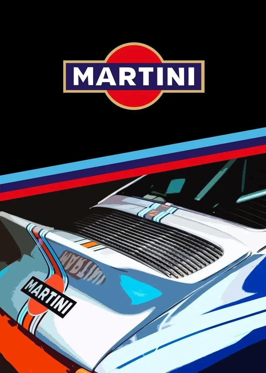 Porsche 917 Martini | Iconische Muurdecoratie | Vintagestijl Wanddecoratie | Racing Speed Kunstposter