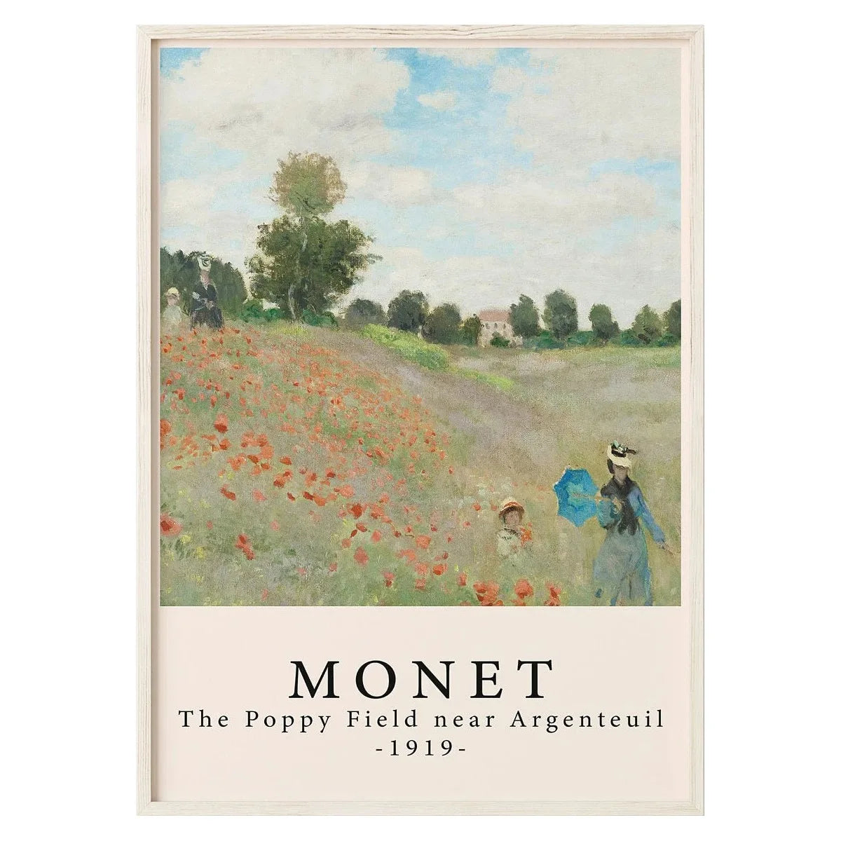 Claude Monet | The Poppy Field near Argenteuil 1919 | Muurdecoratie | Impressionistische Posters | Wanddecoratie