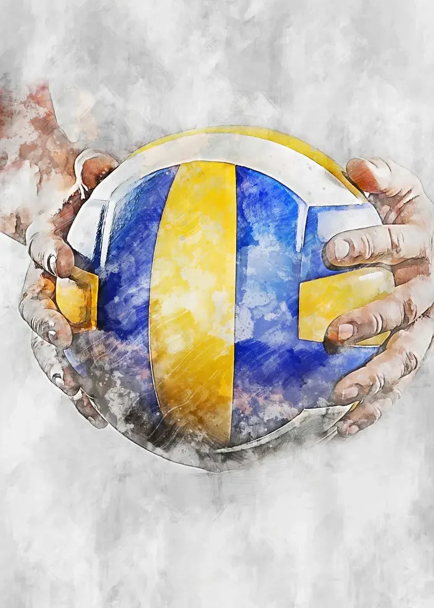 The Spirit of Sport | Muurdecoratie & Wanddecoratie | Volleyball kunstwerk | Posters voor passie en volharding