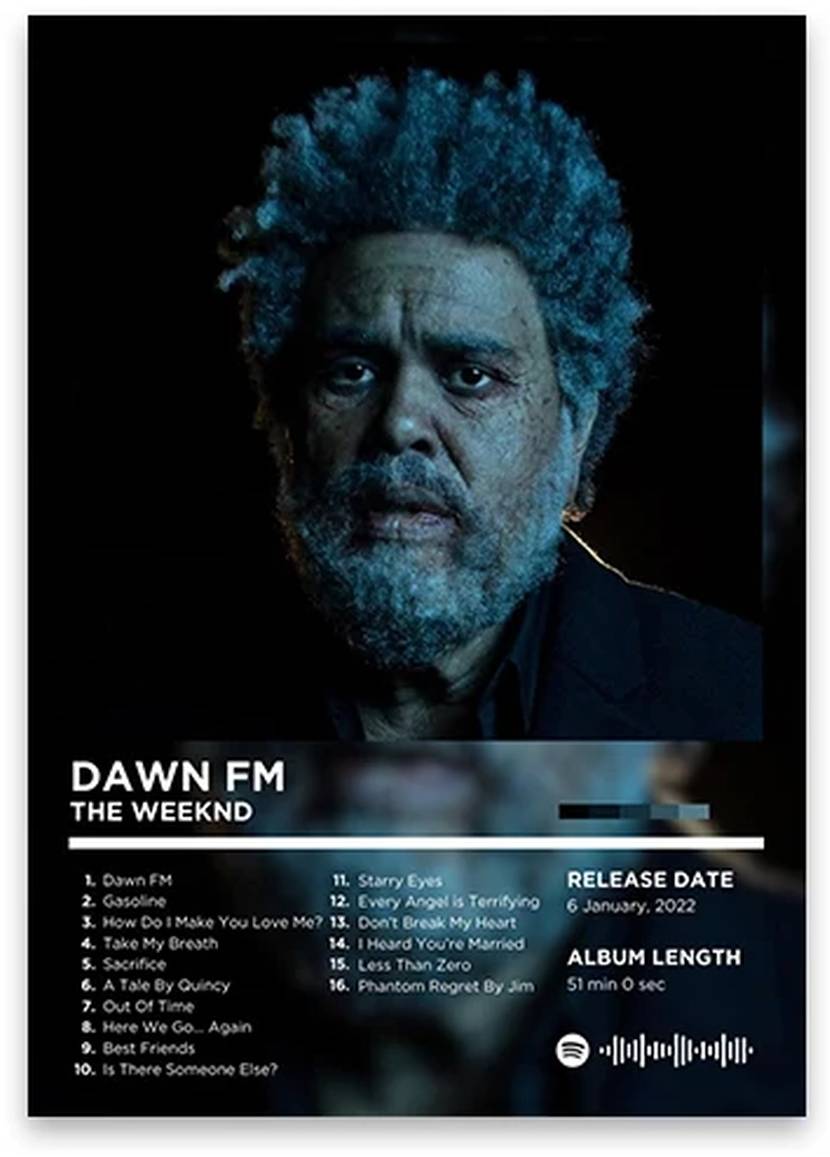 The Weeknd | Dawn FM | Iconische Muurdecoratie | Hip Hop Album Posters | Wanddecoratie Rhyme Legends