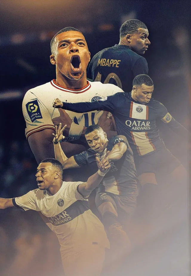 Kylian Mbappe #3 | Wanddecoratie | Posters Voetballegende | Muurdecoratie Sport | Voetbalkunst Schilderijen