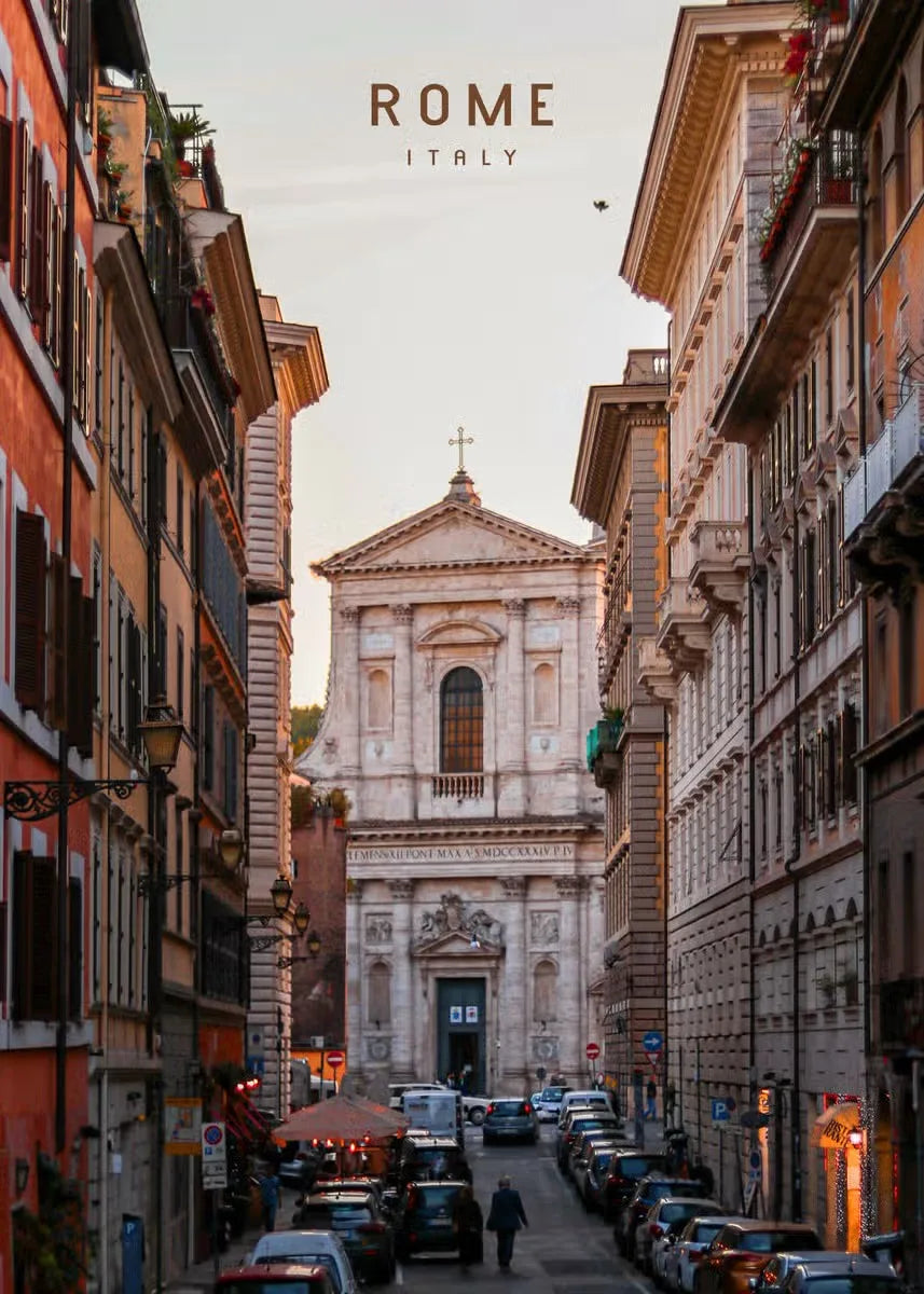 Via Giulia | Wanddecoratie Rome | Muurdecoratie Italië | Architecturale Schoonheid | Rome Posters