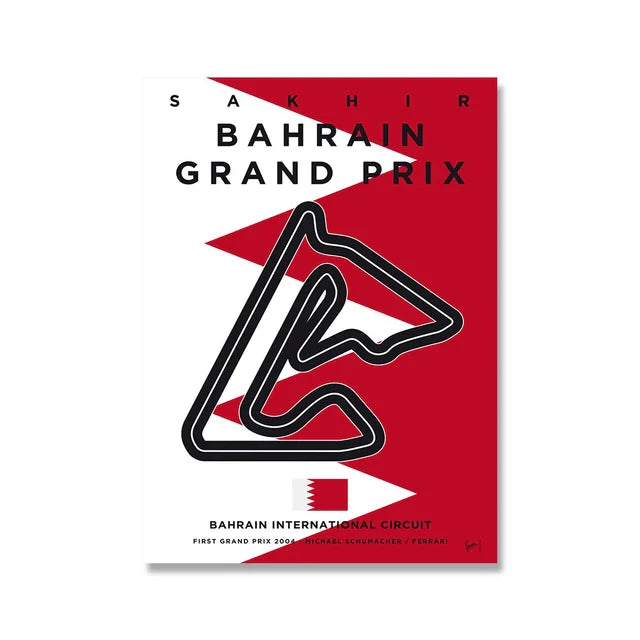 Circuit Monaco | Formula 1 Muurdecoratie | Canvas Kunst | Wanddecoratie | Posters | Schilderijen