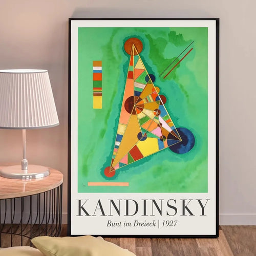 "Bunt im Dreieck | Wassily Kandinsky | Poster | Muurdecoratie | Modern Art | 1927 | Wanddecoratie"
