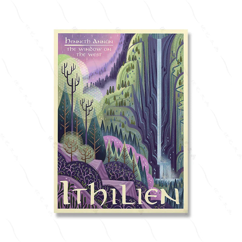 Ithilien Poster | Muurdecoratie | Mystiek Bos Enchanted Gateway | Wanddecoratie voor Fantasy en Landschap Collectors