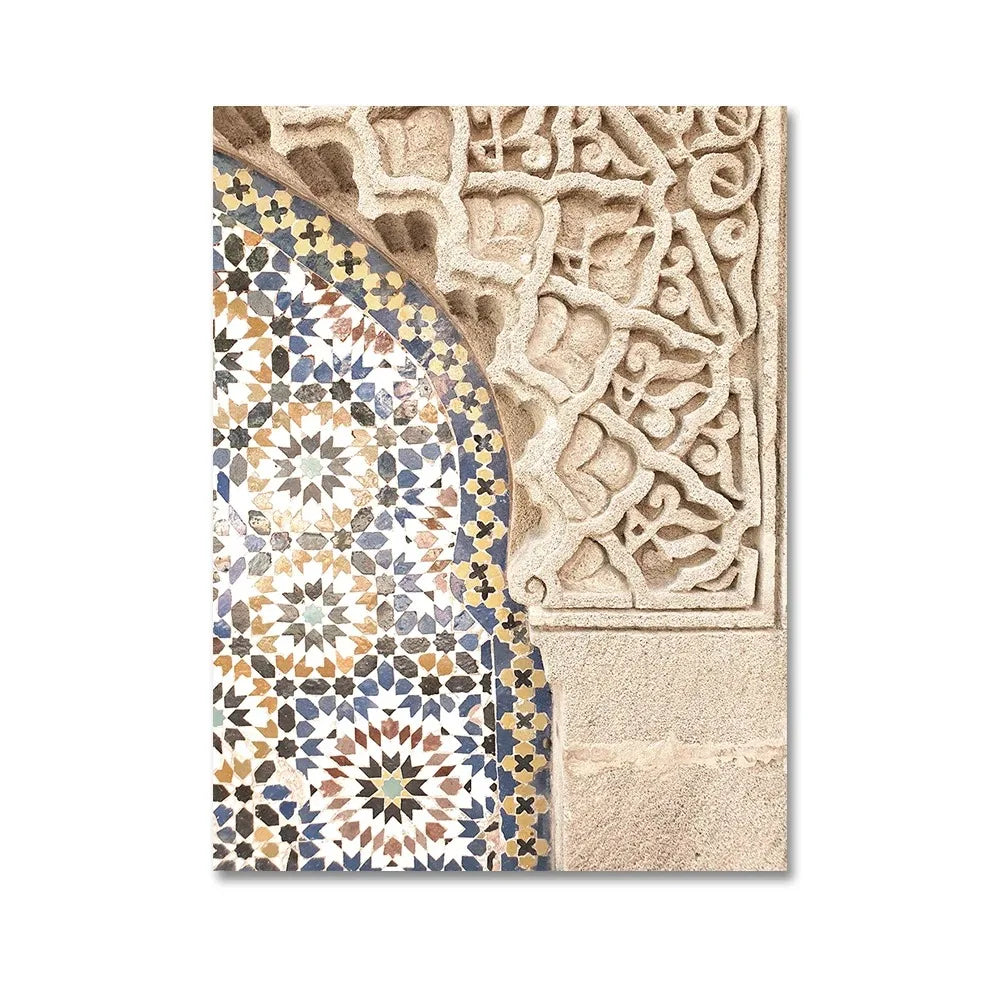"Harmony in Islamic Patterns | Muurdecoratie | Inspirerende Wanddecoratie Voor Huis & Tuin | Faith-Inspired Posters"