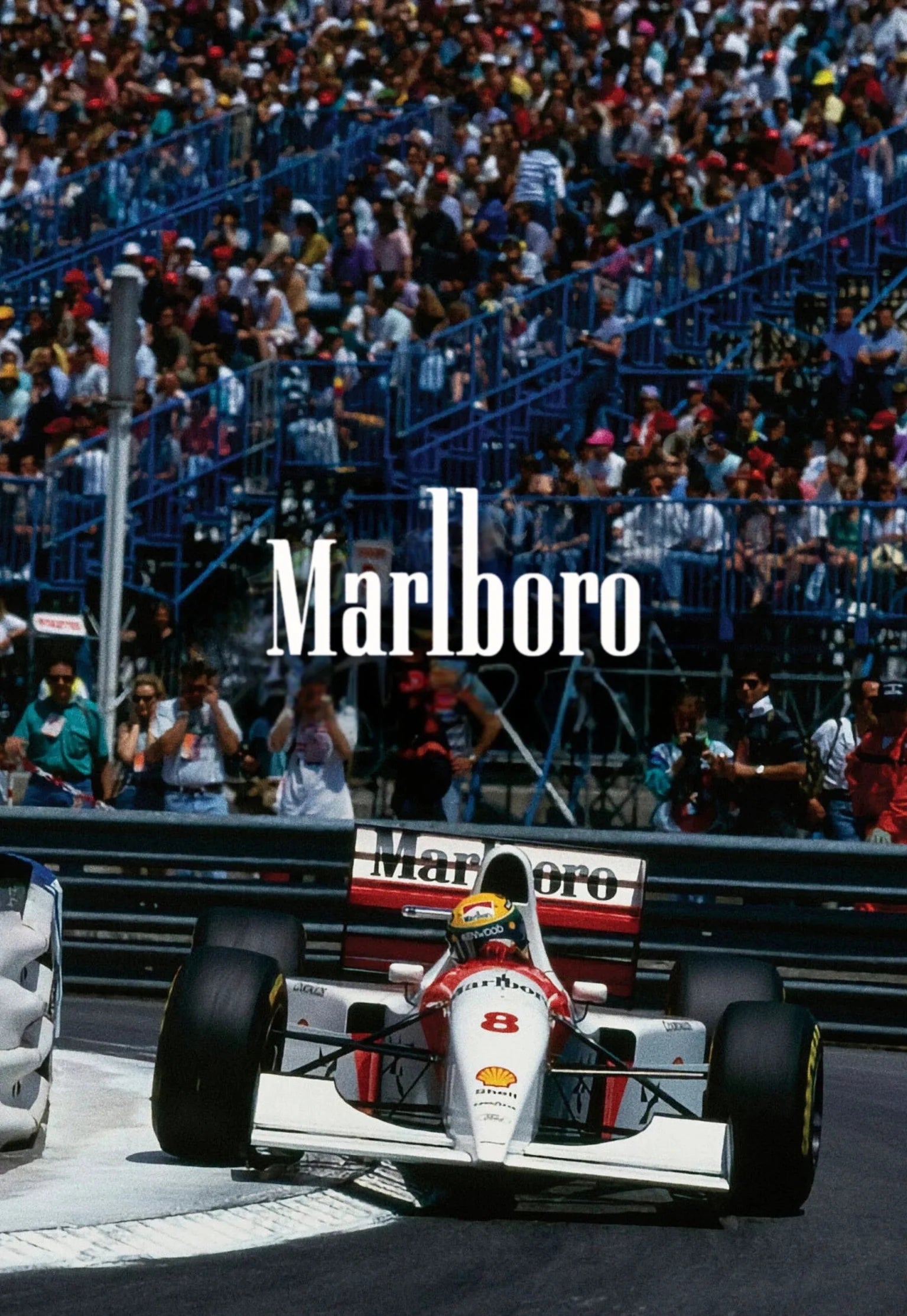 Vintage Formula 1 Poster | Monaco Grand Prix Muurdecoratie | McLaren MP4/4 | Ayrton Senna & Alain Prost | 1988 Wanddecoratie