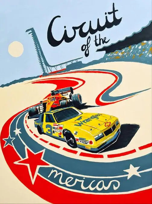 Circuit of the Americas Poster | Vintage Racing Art | Muurdecoratie | Wanddecoratie | Posters | Schilderijen | Canvas kunst | Klassieke F1 momenten | Racing Decor | Tijdloze Rennerservaring | Sportieve Kunst