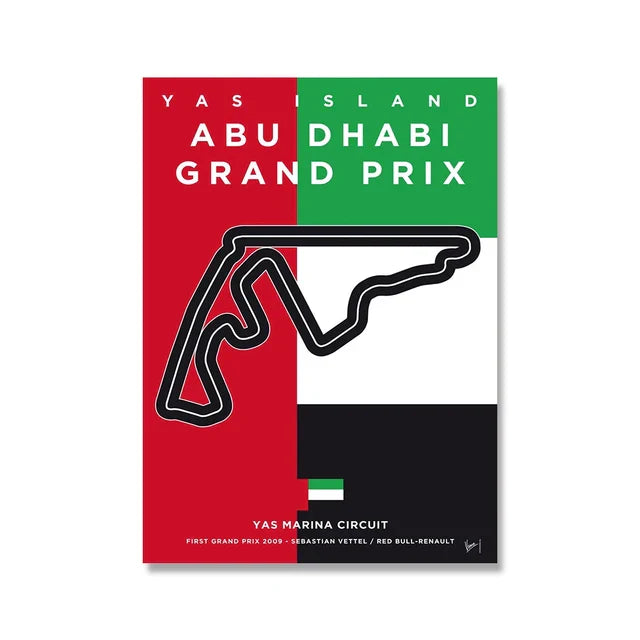 Circuit Posters Monaco Canvas Kunst | Muurdecoratie Racebaan Schilderijen | Wanddecoratie Formule 1 Prints