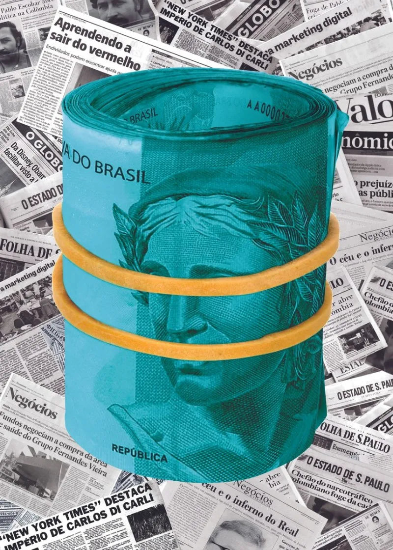 Brazilian Currency Poster Rolled Banknotes Money Art | Muurdecoratie | Wanddecoratie | Posters Kunst