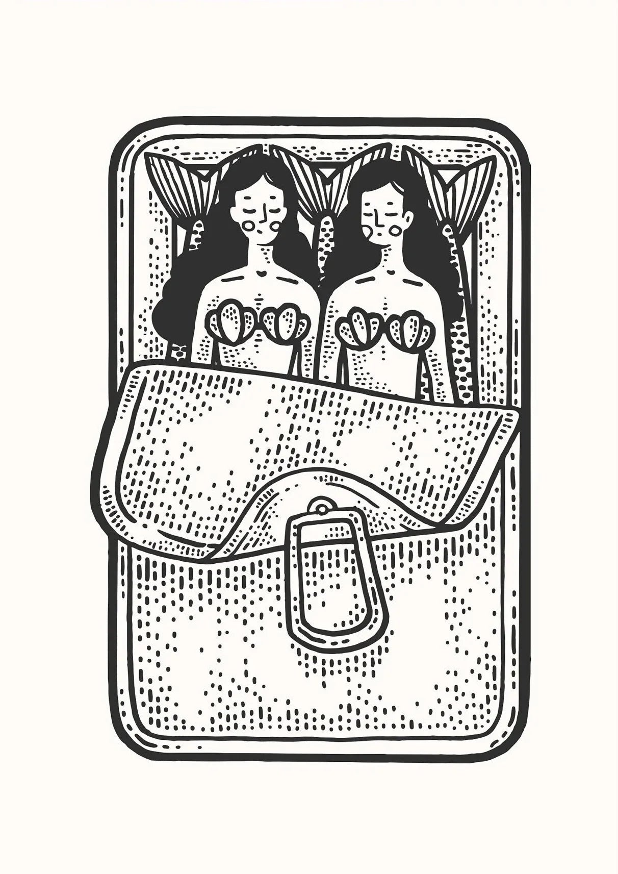 La Sardine Purse Poster | Muurdecoratie | Artistieke wanddecoratie voor keuken en eetkamer | Kunstprint | Schilderijen | Canvas kunst