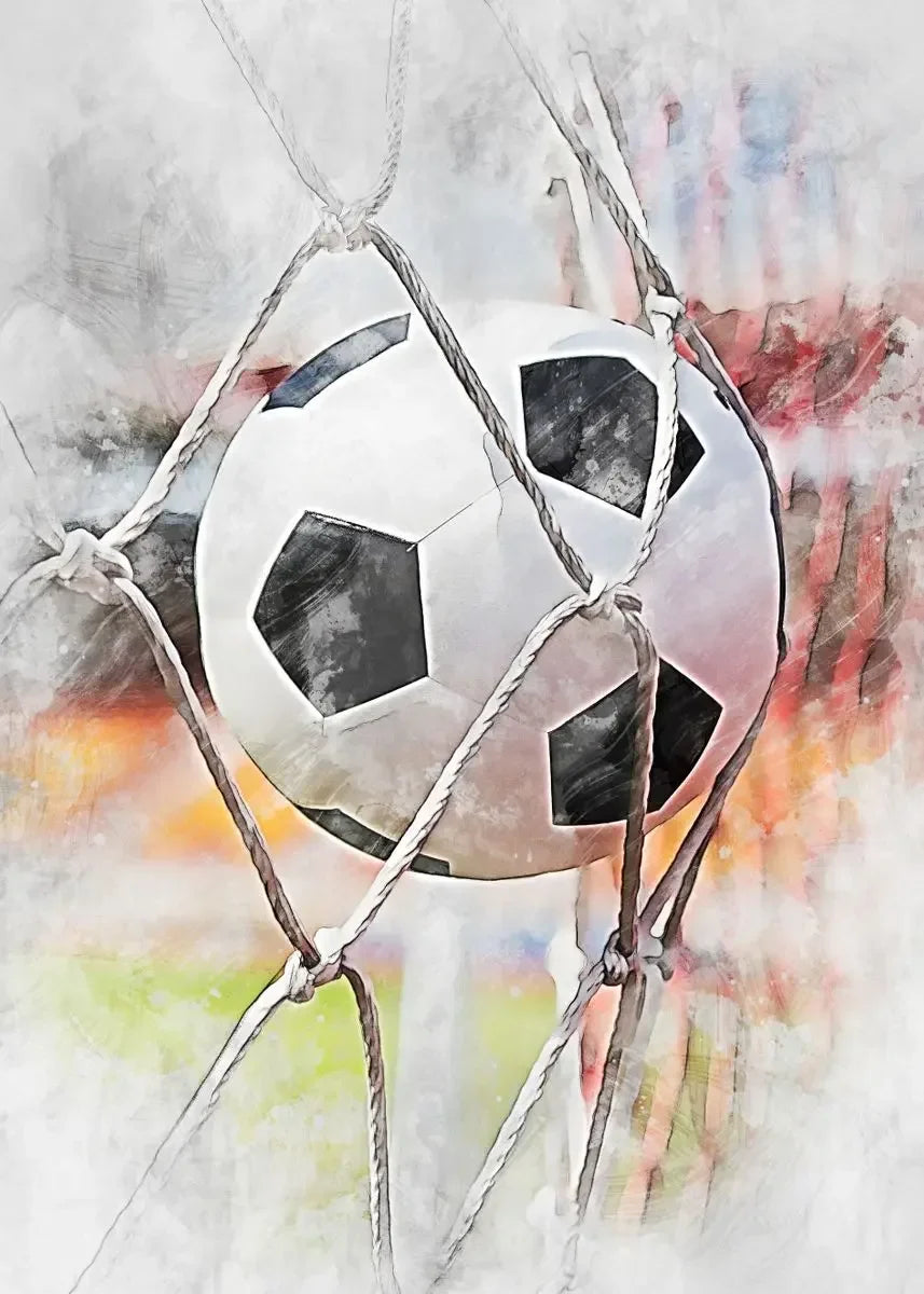 GOAL | Voetbal Poster  | Inspirerende Muurdecoratie | Sport Geest | Wanddecoratie voor Thuis