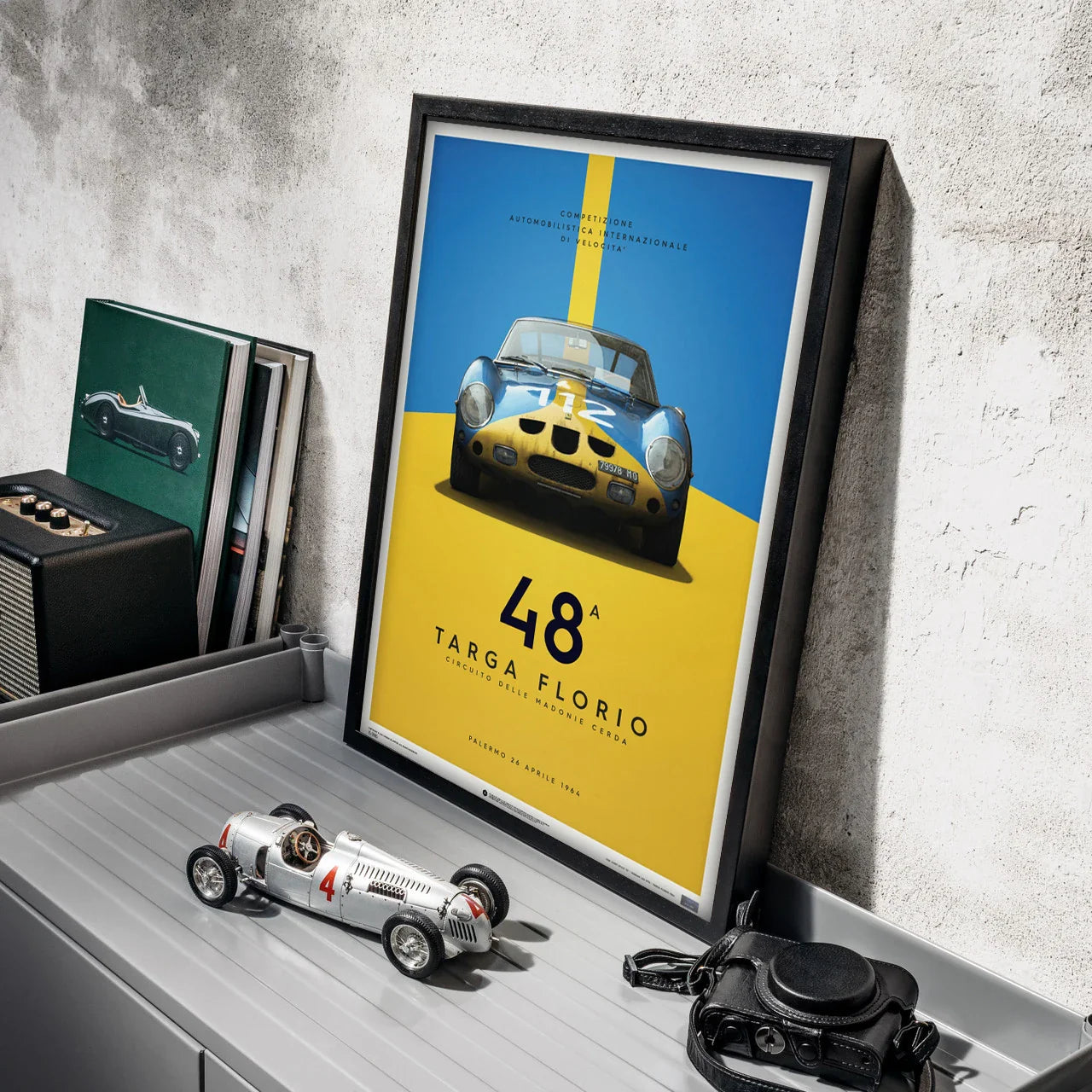 48th Targa Florio poster | World Famous Racing | Circuito delle Madonie Cerda | Muurdecoratie | Palermo wanddecoratie | Vintage Motorsports masterschild دوبل