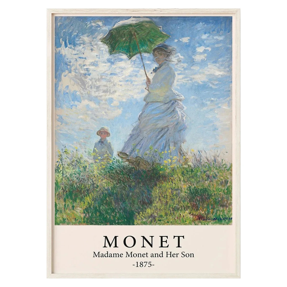 Madame Monet and Her Son 1875 | Claude Monet Poster | Impressionistische Muurdecoratie | Schilderijen Reproductie | Wanddecoratie