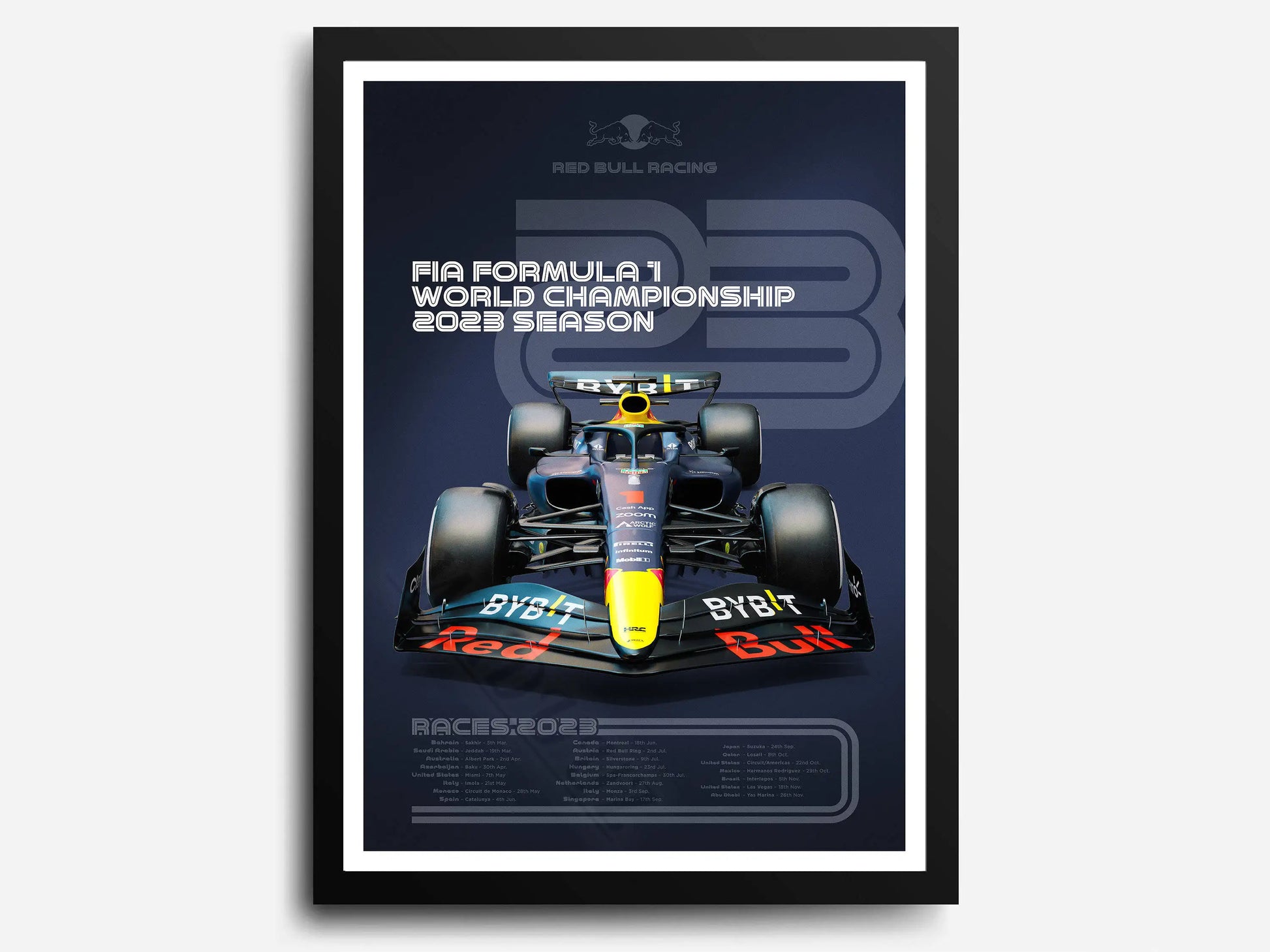 Red Bull Racing | Muurdecoratie | Max Verstappen | Sergio Perez | Wanddecoratie | F1 2023 Posters