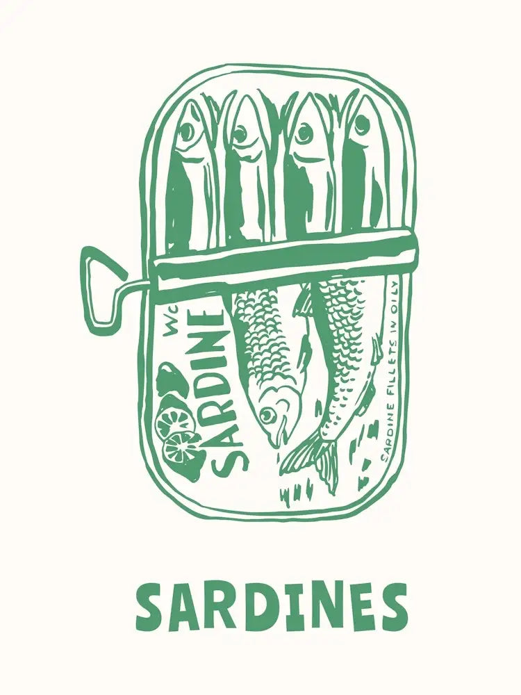 Lemon and Sardines | Posters | Muurdecoratie | Schilderijen | Canvas Kunst | Wanddecoratie | Kunst