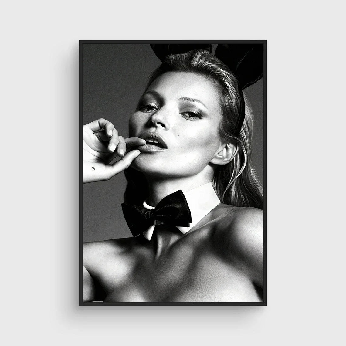 Kate Moss | Zwart-wit Poster | Mode Muurdecoratie | Supermodel Print | Muurdecoratie