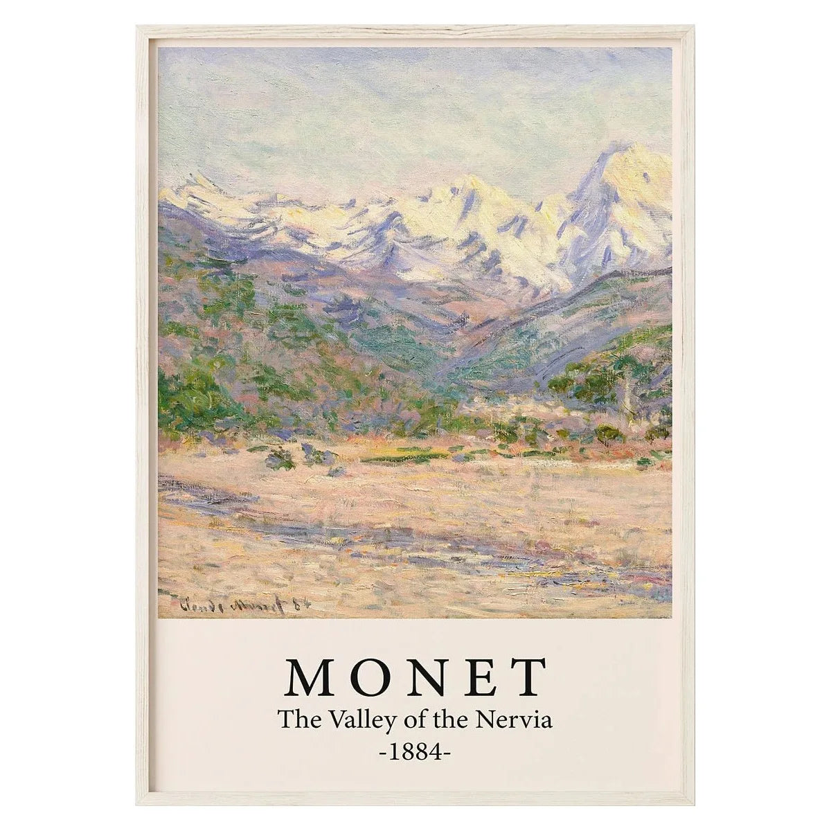 The Valley of the Nervia | Claude Monet Poster | Muurdecoratie | Wanddecoratie | Impressionistische Schilderijen | Meesterwerk Reeks Decor