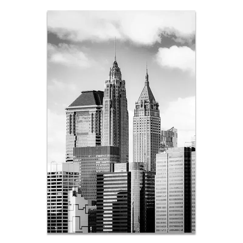 New York City Skyline Poster | Muurdecoratie voor Moderne Ruimtes | Wanddecoratie Skyscraper Kunst