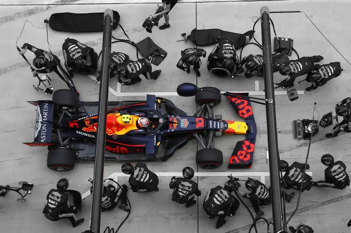 Max Verstappen Pitstop Perfection Poster | Muurdecoratie F1 Moment | Red Bull Racing Wanddecoratie