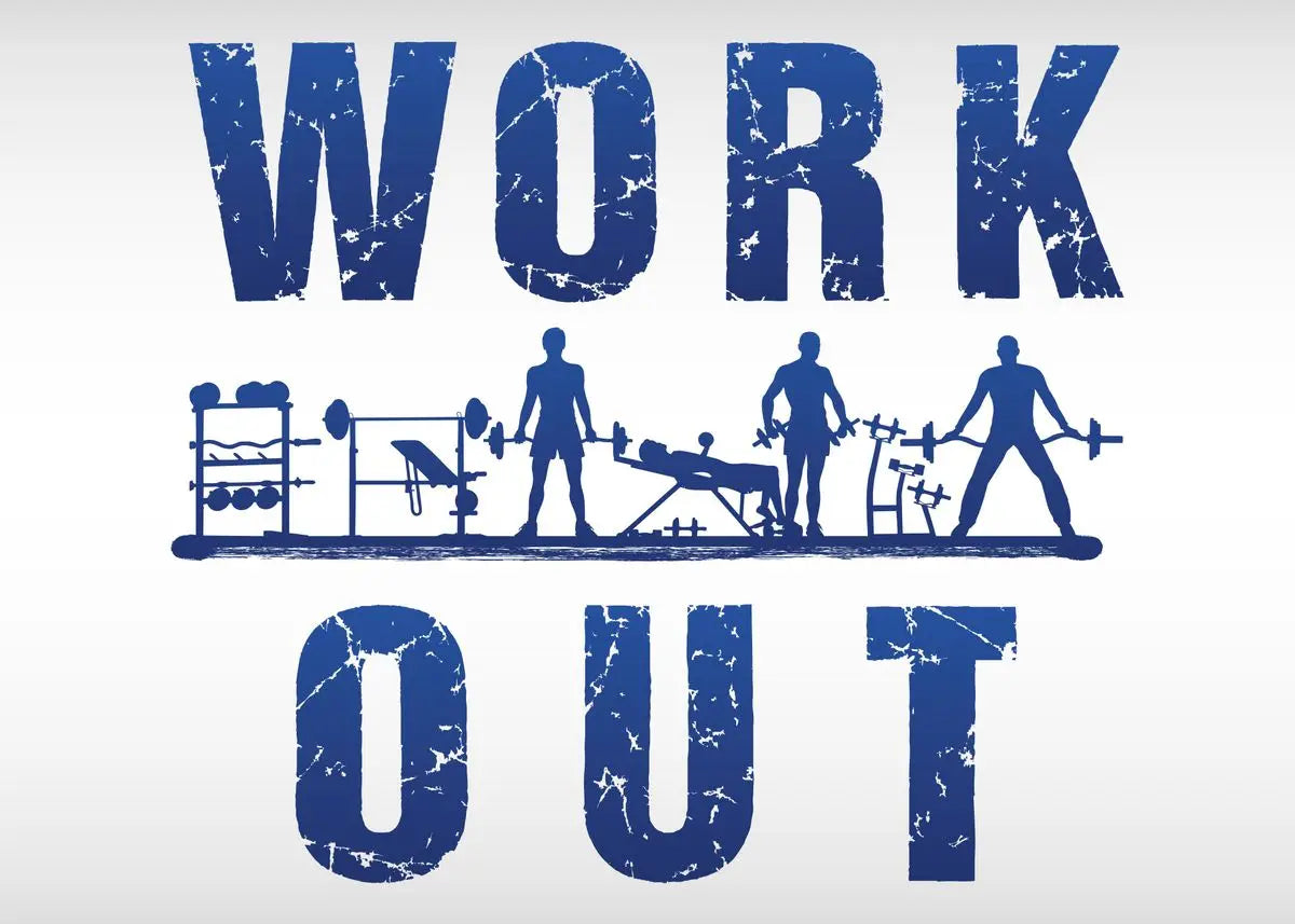 Bodybuilding | Gewichtheffen Inspiratie | WORK OUT Motivatie Poster | Muurdecoratie voor Gym Fitness