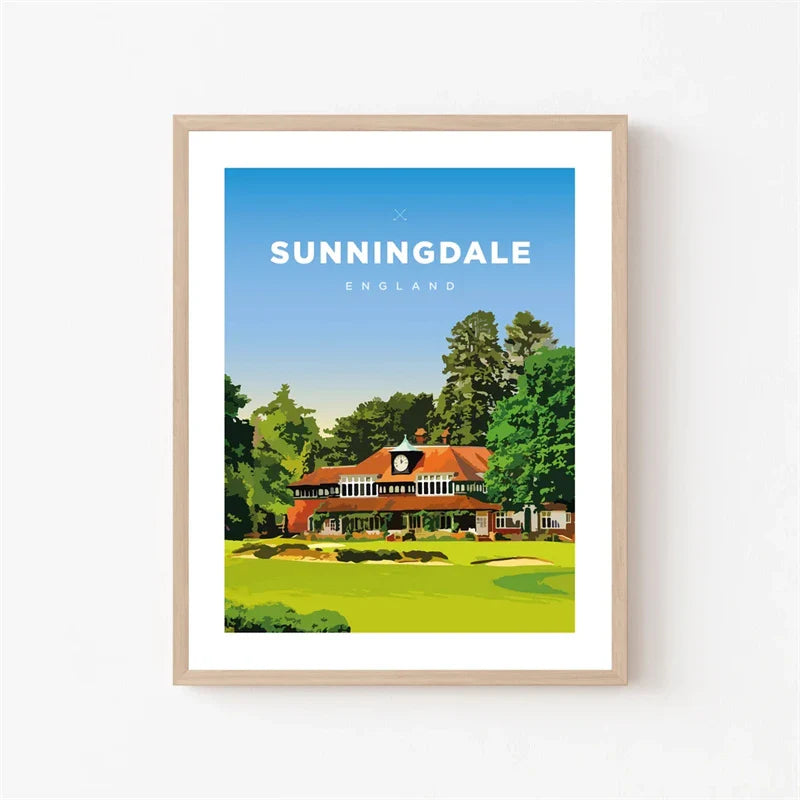 Sunningdale | England Golf Course Poster | Wanddecoratie | Tribute to World's Greatest Courses | Muurdecoratie