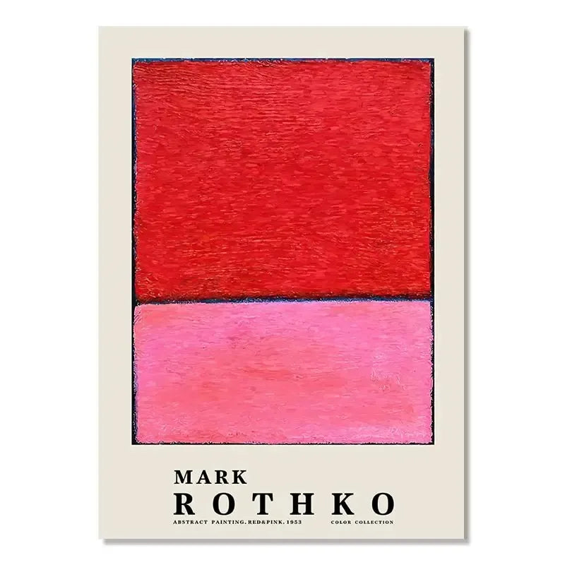 Red & Pink | Mark Rothko Poster | Iconische Muurdecoratie | Wanddecoratie Kunst | Posters Collectie