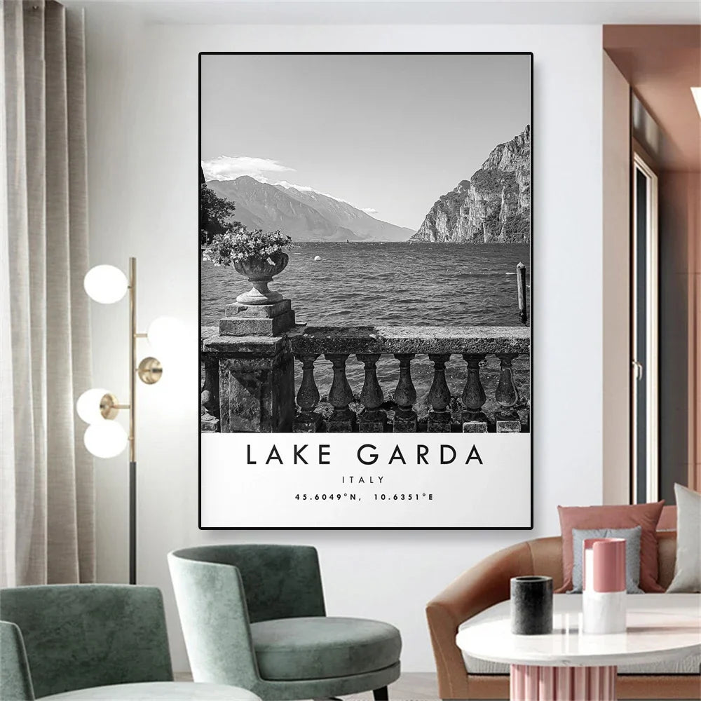 Lake Garda Poster | Muurdecoratie Italië | Wanddecoratie | Reiskunst | Posters | Huis & Tuin Decoratie