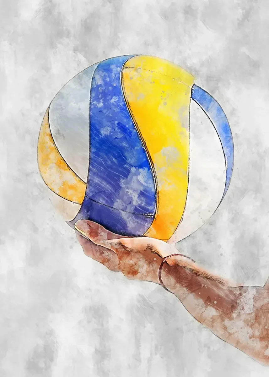 Volleyball Poster | Muurdecoratie | Wanddecoratie | Sport Plezier | Passie en Volharding | Kunst Poster's