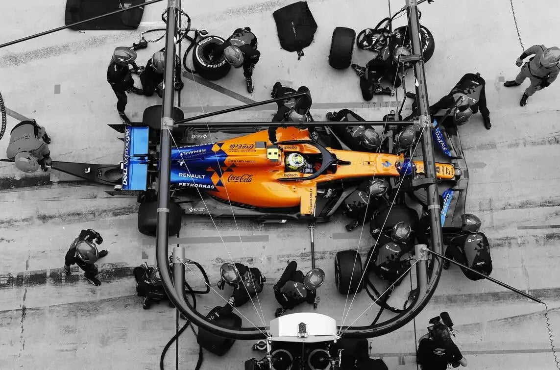 McLaren 2018 Pitstop | Fernando Alonso Poster | Motorsport Kunstwerk | Unieke Muurdecoratie Wanddecoratie