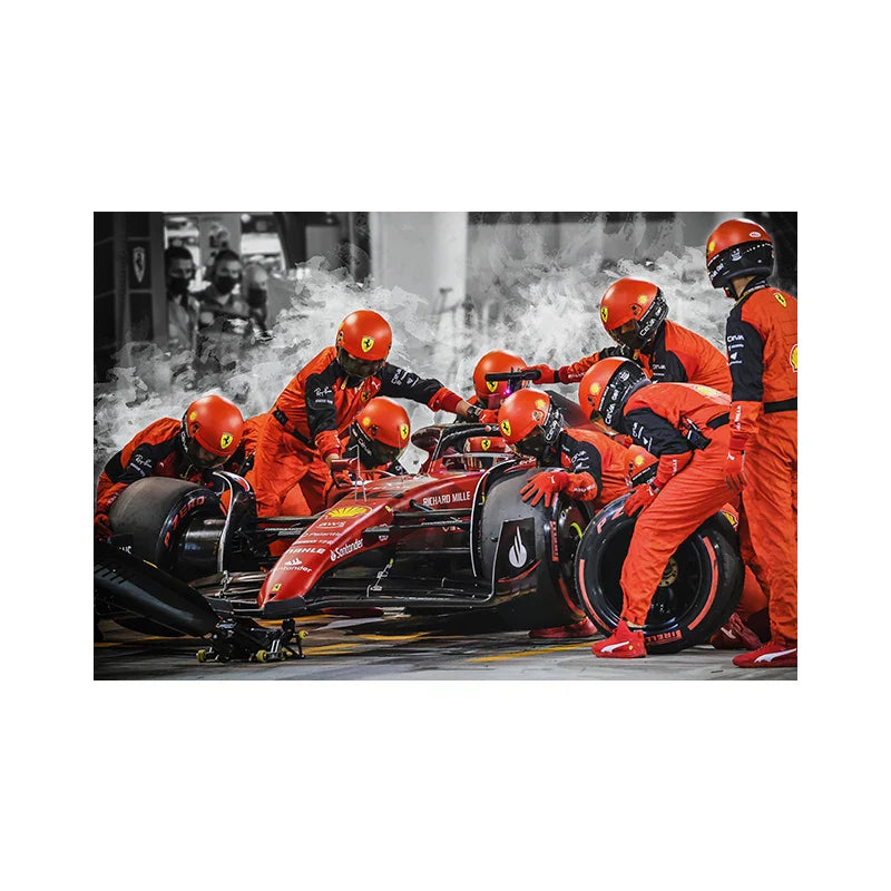 Charles Leclerc Racing | Muurdecoratie | Pitstop Poster | F1 Schilderijen Print | Watercolor Wanddecoratie | Canvas Kunst