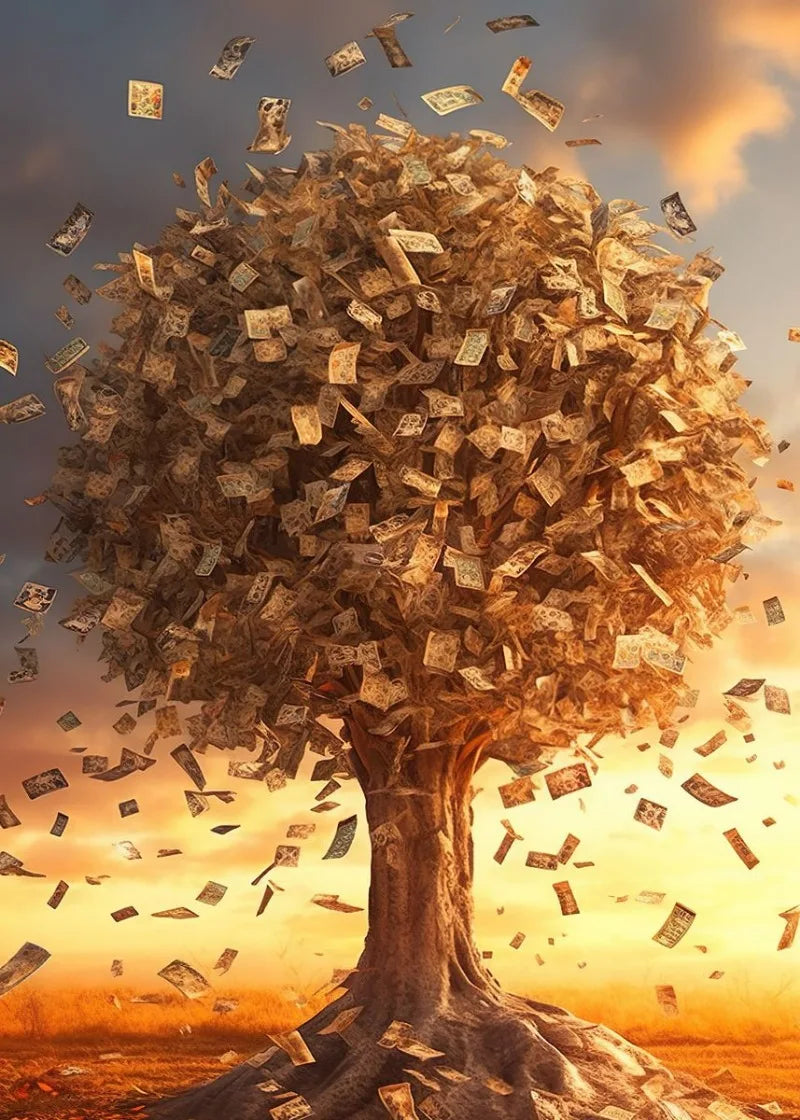 Money Tree | Muurdecoratie & Motivatie | Posters & Wanddecoratie | Financiële Thema's | Kunst aan de Muur