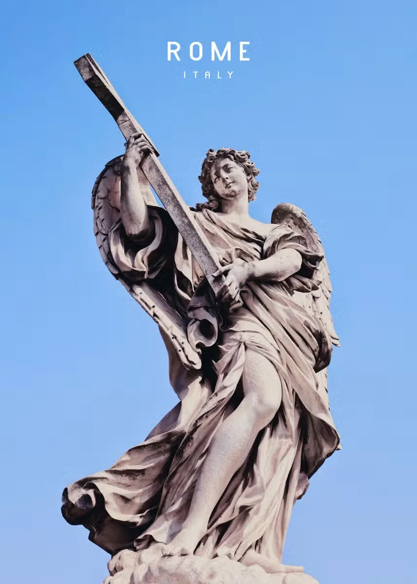 Angel with the Cross | Poster | Muurdecoratie | Wanddecoratie | Barokkunst Rome | Spirituele Kunst | Italië