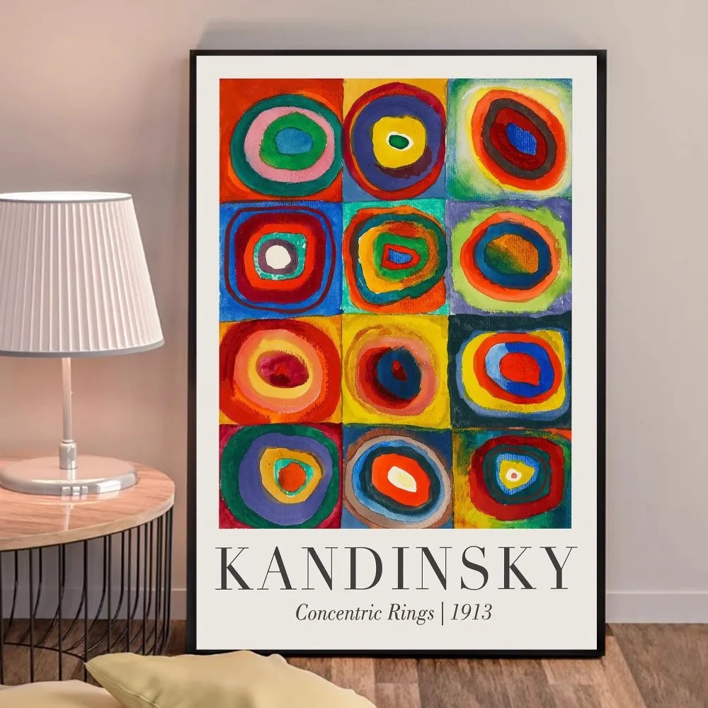 Concentric Rings | Wassily Kandinsky | 1913 | Muurdecoratie | Kleurrijke Tentoonstelling Poster Wanddecoratie