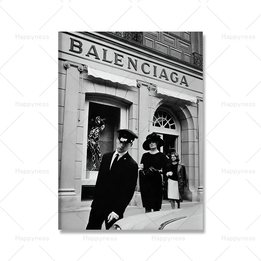 Balenciaga Poster | Muurdecoratie | Luxe Designer Kunstwerk | Klassieke Elegantie | Tijdloze Stijl