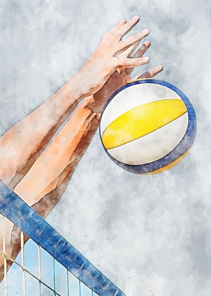 Smash Volleyball Poster | Spirit of Sport Tribute | Muurdecoratie | Passie & Volharding Kunst | Wanddecoratie