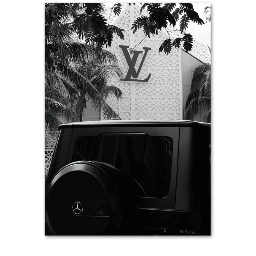 Louis Vuitton | Mercedes Benz G500 | G-Class | Luxe Muurdecoratie | Wanddecoratie | Designer Poster | Schilderijen | Canvas Kunst