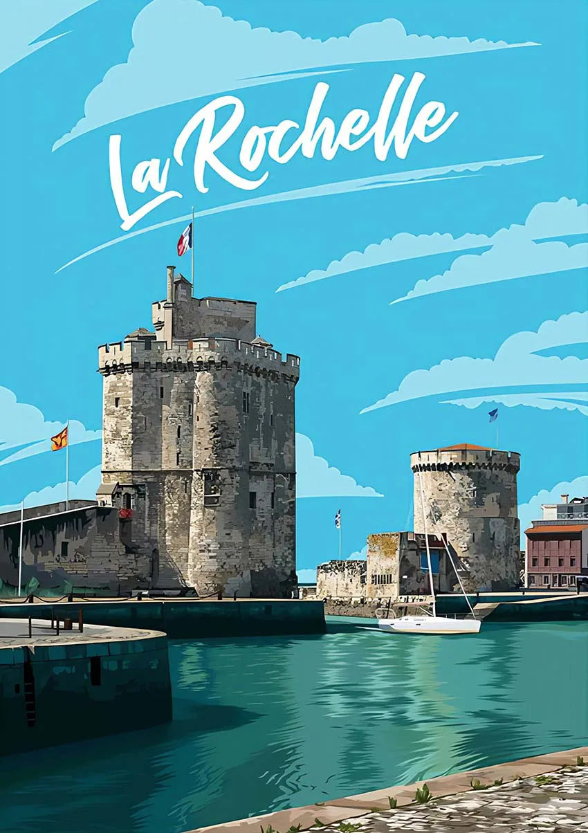 La Rochelle Poster | Embracing the Maritime Spirit | Franse Haven Scene | Nautische Muurdecoratie | Kunst